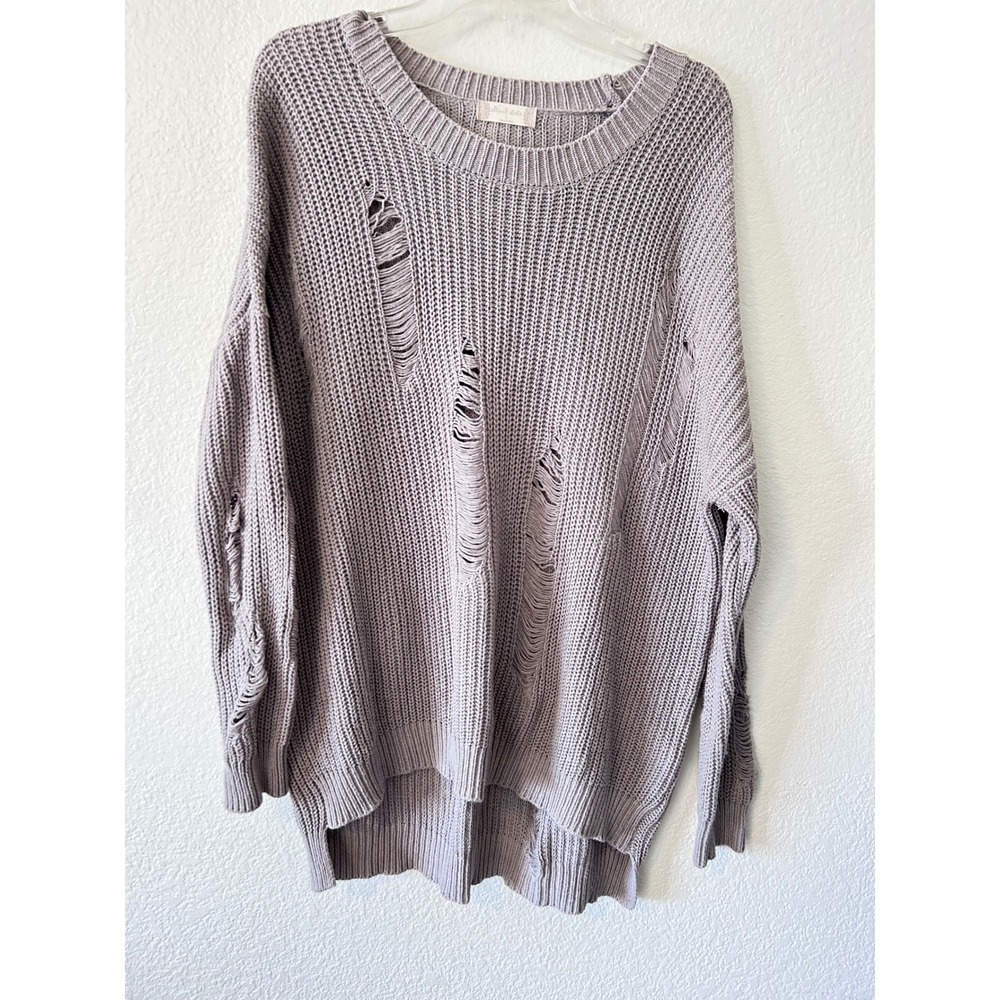 Edgy Y2K Streetwear grunge Distressed Oversized Altar'd State SweaterTha SZ L